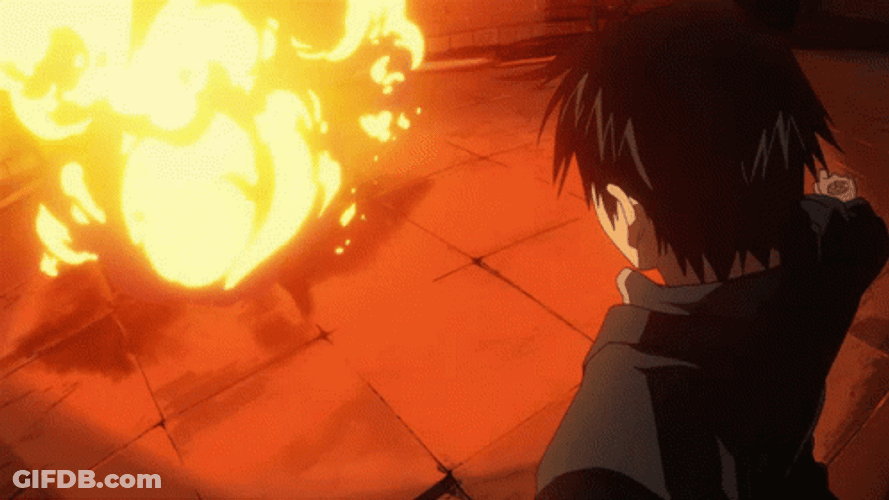 Fire Anime Roy Mustang Attack GIF
