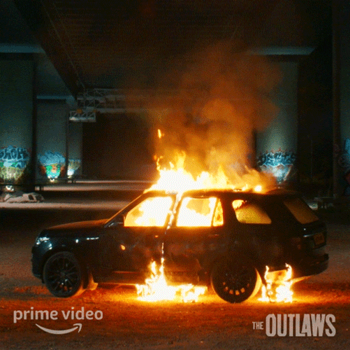 Fire Car Destroy Evidence The Outlaws GIF