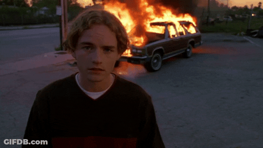 Fire Car Explode Francis Malcolm GIF