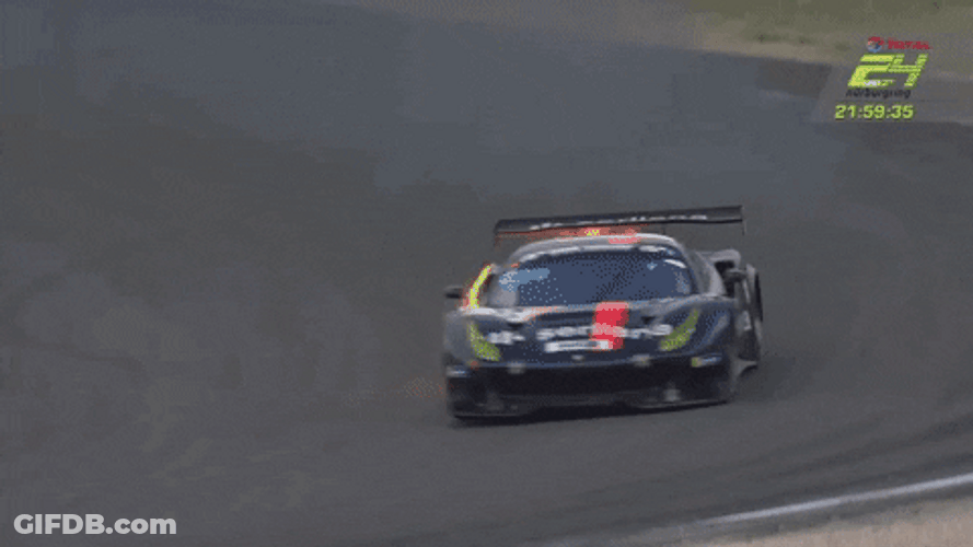 Fire Car Ferrari Sports Race Burning GIF