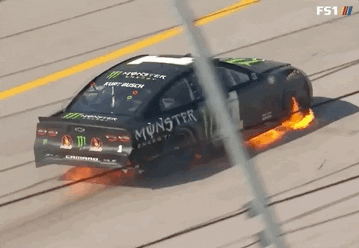 Fire Car Motor Sports Racing Fast GIF