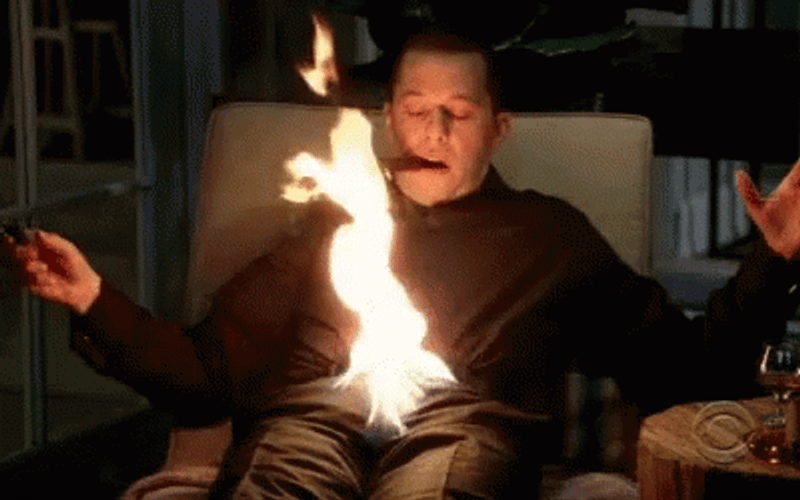Fire Crotch Alan Harper GIF
