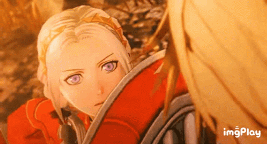 Fire Emblem Warriors Couple Staring GIF