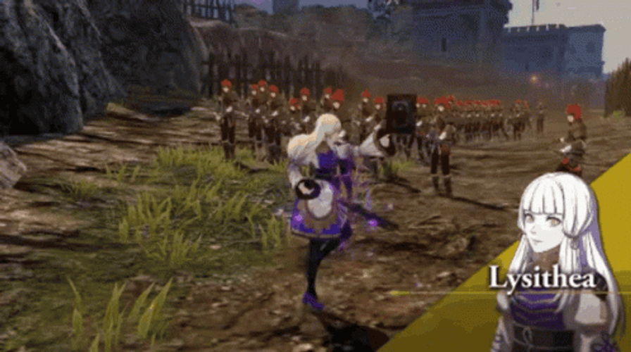 Fire Emblem Warriors Lysithea Fight GIF