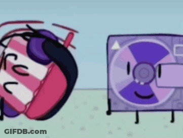 Fire Extinguisher And Fan With Faces GIF
