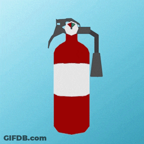 Fire Extinguisher Animation Rotating GIF