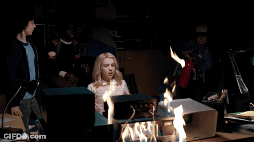 Fire Extinguisher For Burning Computer GIF
