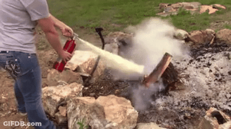 Fire Extinguisher For Combustible Materials GIF