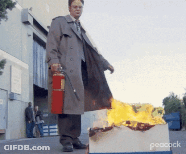 Fire Extinguisher For Parcel Fire GIF