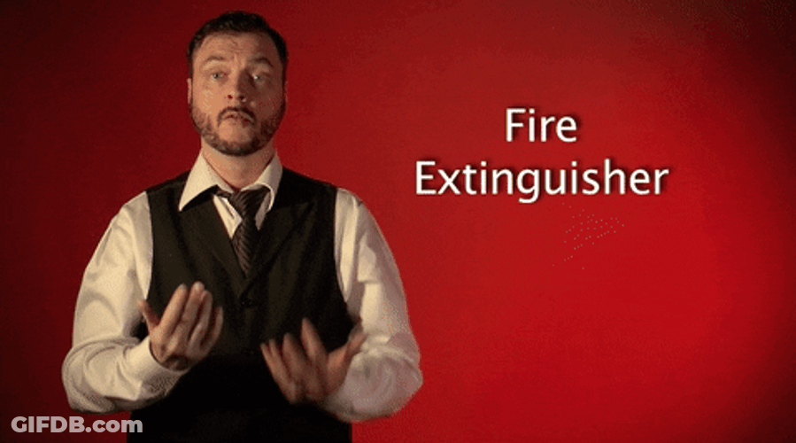 Fire Extinguisher Lecture For Today GIF