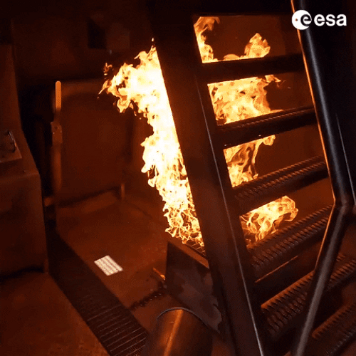 Fire Extinguisher Stops The Fire GIF