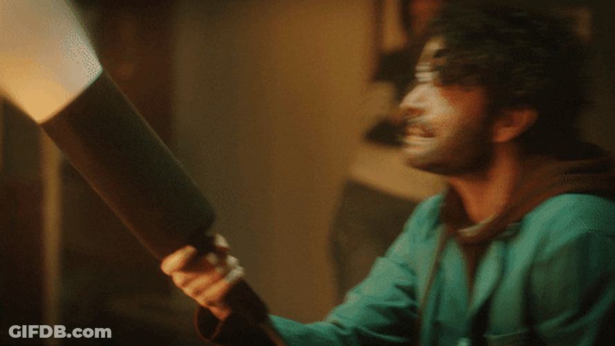 Fire Extinguisher To Stop The House Fire GIF