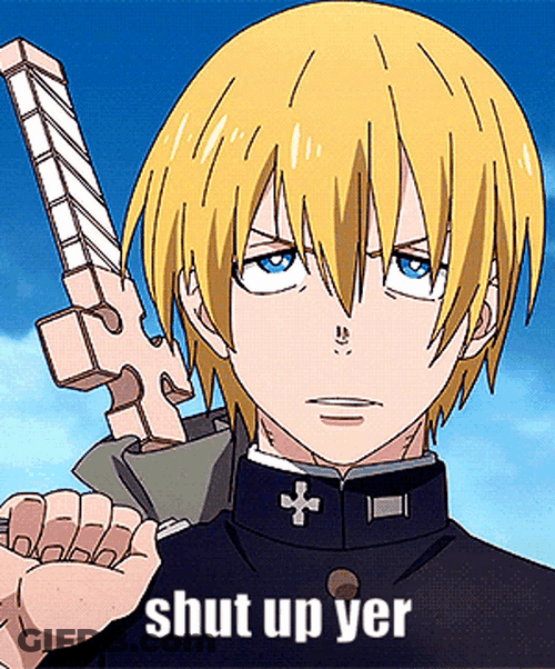 Fire Force Arthur Shut Up GIF