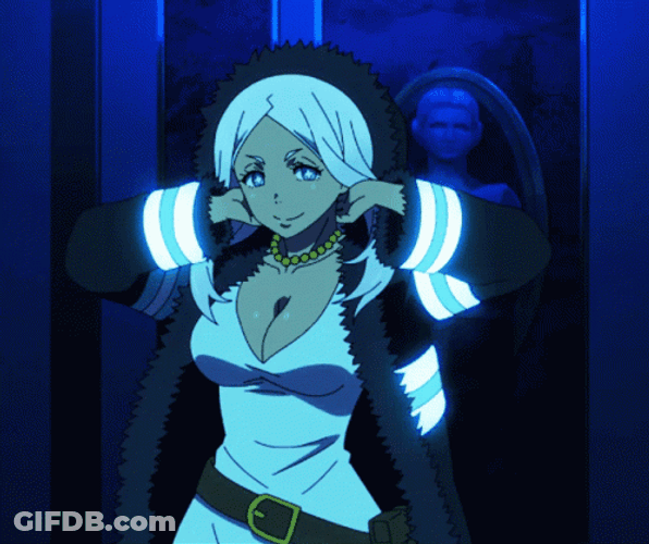 Fire Force Hibana Hair Flip GIF