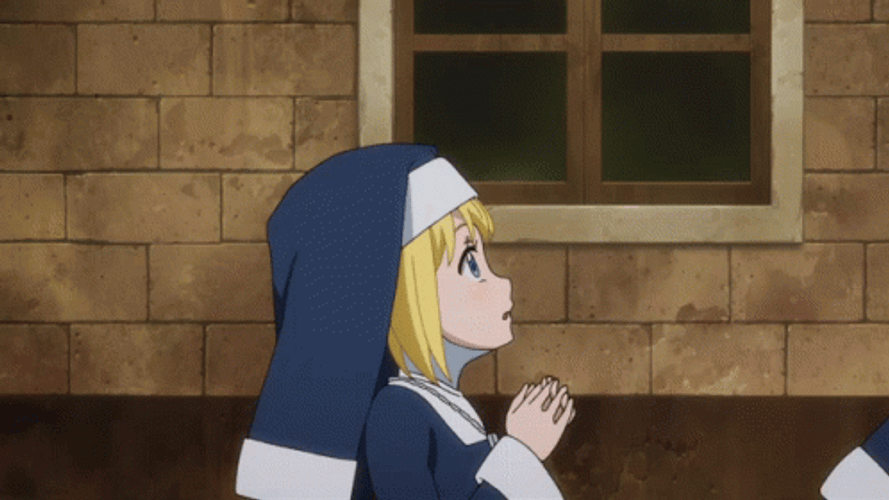 Fire Force Iris Head Pat GIF