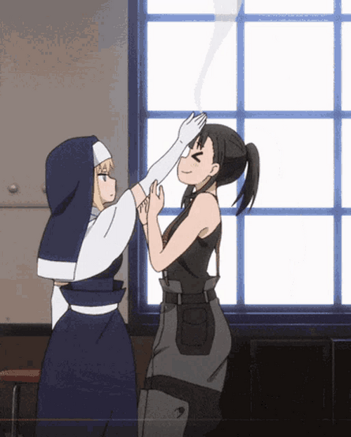 Fire Force Maki Apologizing Funny GIF