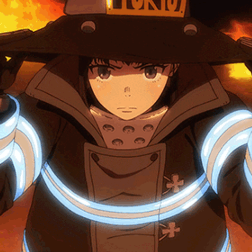 Fire Force Maki Oze Hat GIF