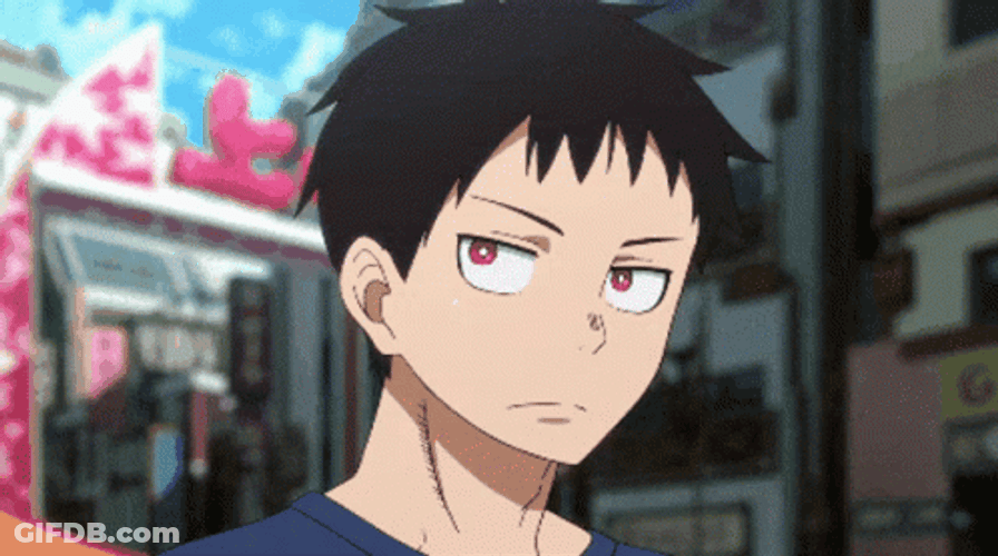 Fire Force Shinra Huh Reaction GIF