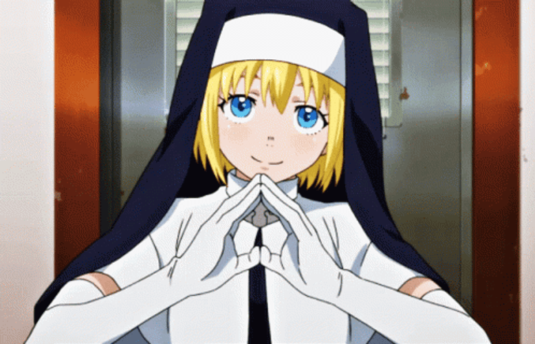 Fire Force Sister Iris Praying GIF