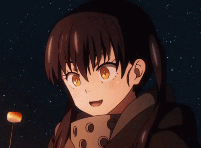 Fire Force Tamaki Eating GIF