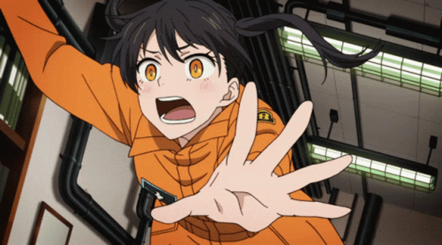 Fire Force Tamaki Falling GIF