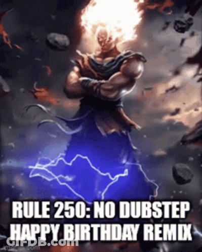 Fire Head Man Rule 250 No Dubstep Birthday Remix GIF