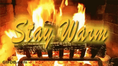 Fire In Fireplace Stay Warm GIF