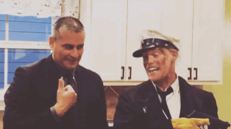 Fire Marshall Bill Holding Gun GIF