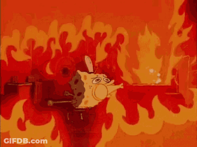 Fire Spongebob GIF