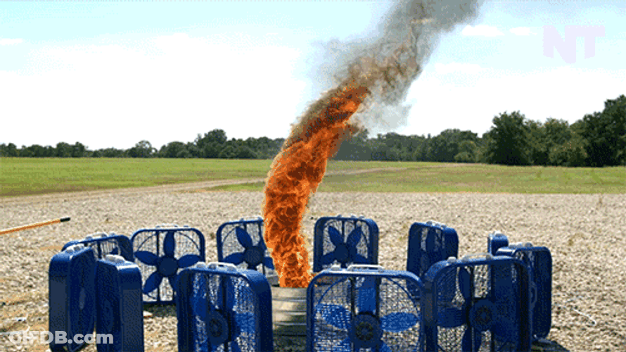 Fire Tornado Outdoor Experiment GIF