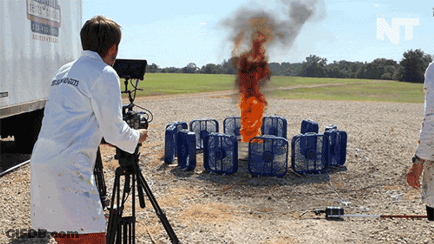 Fire Tornado Science Experiment GIF