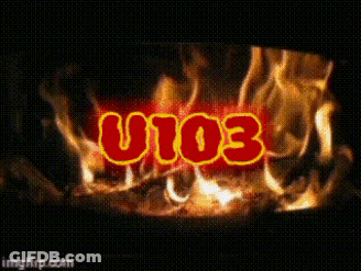 Fire With Red Letter U103 GIF