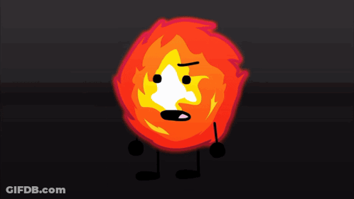 Fireball And Coin With Faces GIF