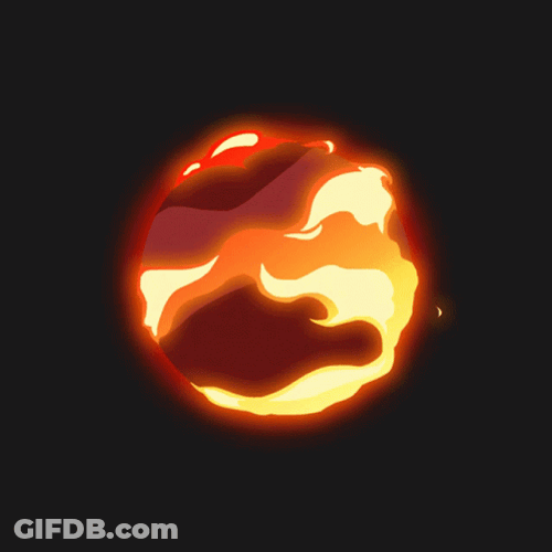 Fireball Fire Sprite Art Station GIF