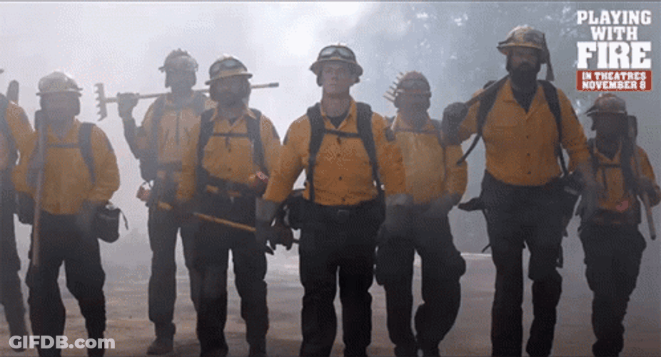 Firefighter Playing With Fire GIF