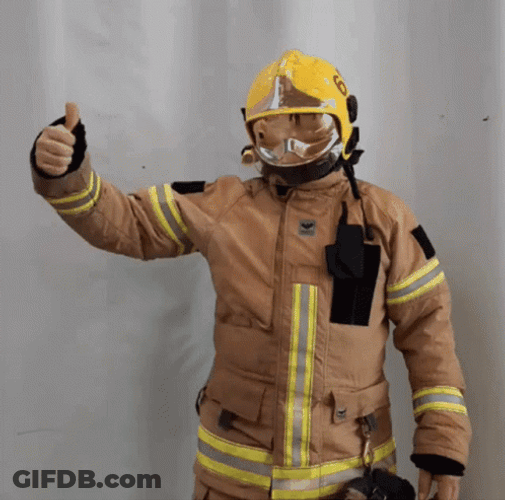Firefighter Thumbs Up GIF