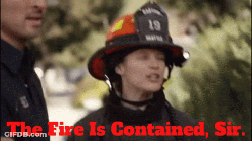 Firefighter With Number 19 On Helmet GIF
