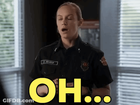 Firefighter Woman Saying Oh GIF