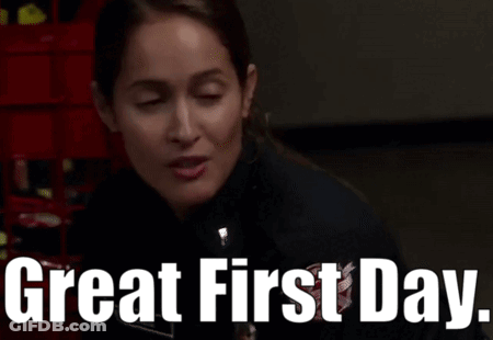 Firefighter Woman Smiling Great First Day GIF