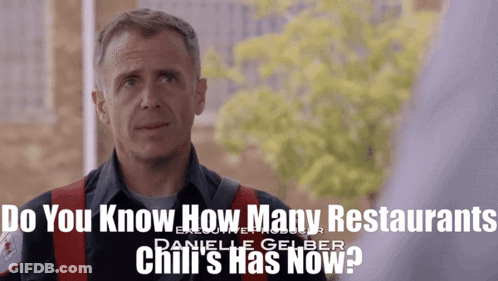 Fireman Asking How Many Chili's Restaurants GIF