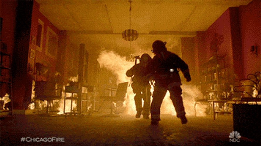 Fireman Building Explosion GIF