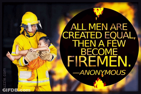 Fireman Carrying Child GIF