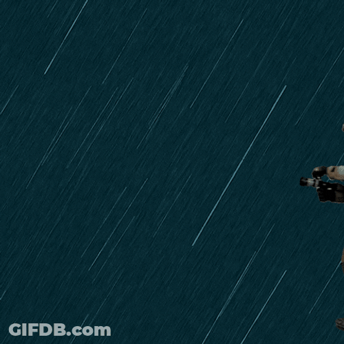 Fireman Firing Water Using Fire Hose GIF