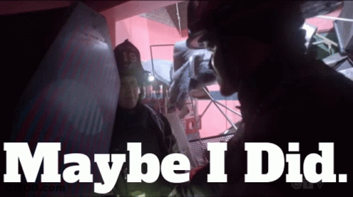Fireman Hat Man Saying Maybe I Did GIF