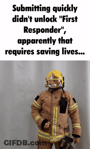 Fireman Submitting Quickly Didn't Unlock First Responder GIF