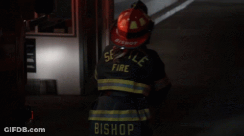 Fireman Wearing Helmet Number 19 GIF