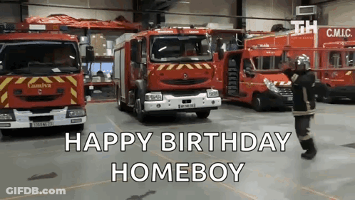 Fireman Wearing Helmet Number 19 GIF