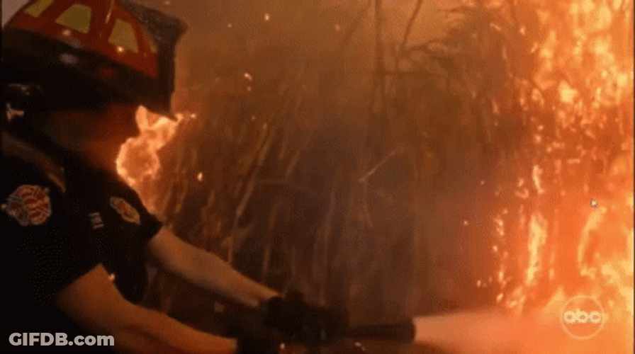 Firemen Correct Usage Of Fire Extinguisher GIF