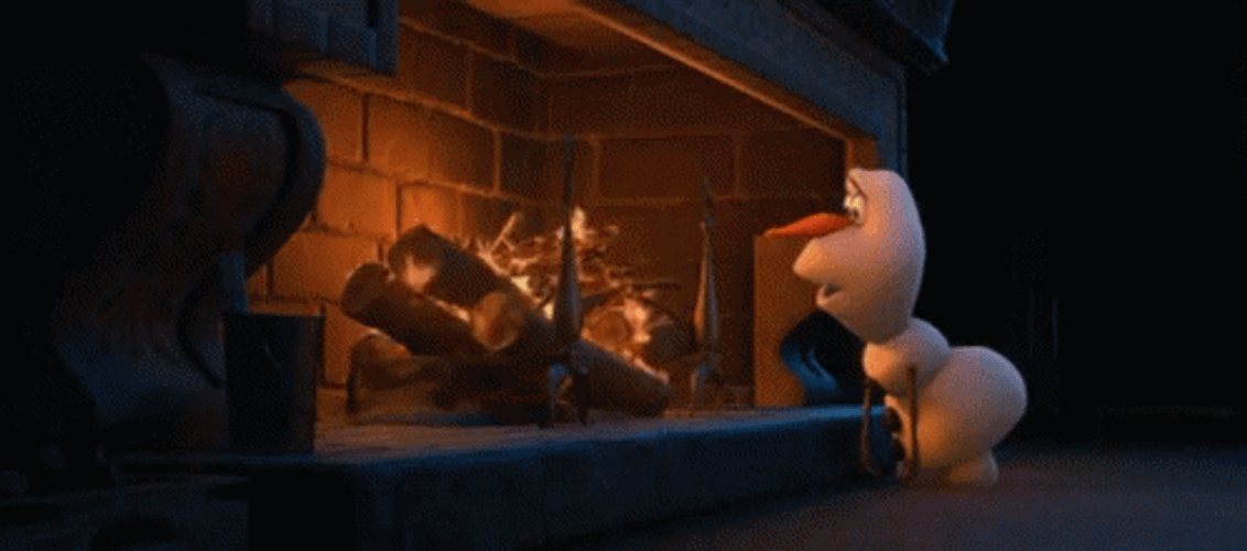 Fireplace And Olaf GIF