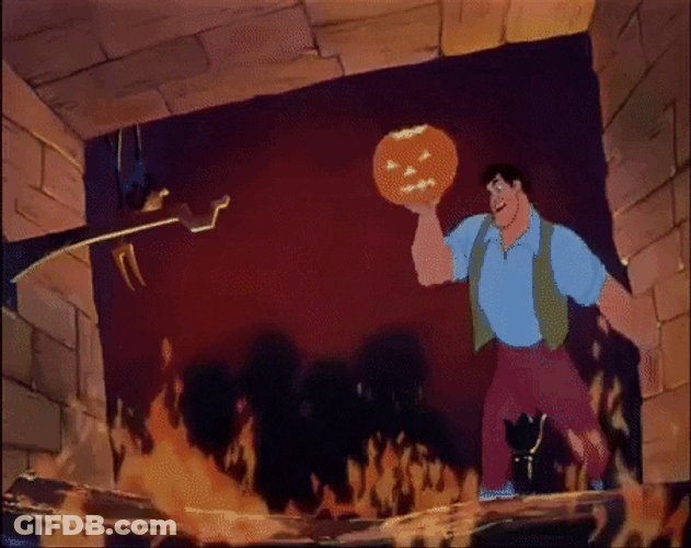 Fireplace And Pumpkin GIF